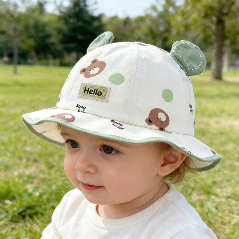 Kids 3D Bear Bucket Hat for Spring and Summer, Lightweight & Breathabl