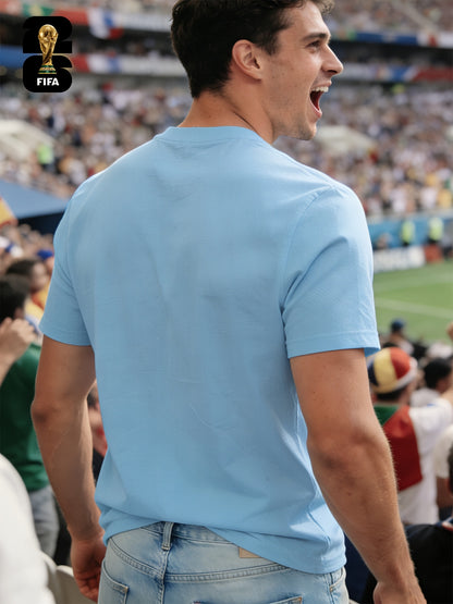 Men's Breathable Summer T-Shirt with FIFA World Cup Print