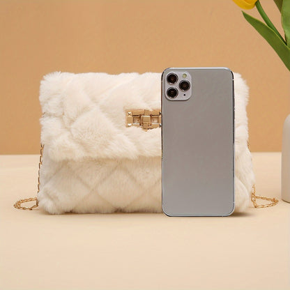 Նորաձև կանացի խաչաձև պայուսակ, նորաձև և բազմակողմանի շղթայով ուսի պայուսակ, փոքր քառակուսի պայուսակ՝ փակվող ճարմանդով