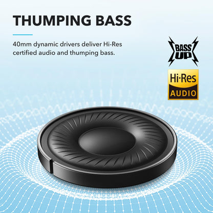 Soundcore by Anker Q20I Hybrid Active Noise Cancelling Headphones, Wireless Over-Ear Bluetooth, 40H Long ANC Playtime, Hi-Res Audio, Big Bass, Customize via an App, Transparency Mode (White)