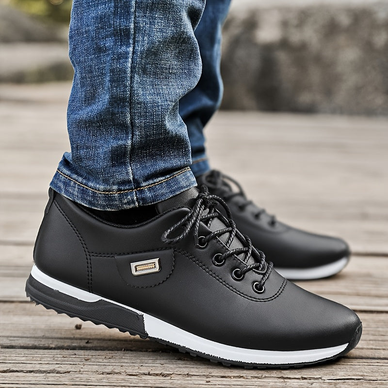 Men's All-Season Business Casual Lace-Up Shoes, Large Size