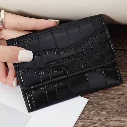 Women'S Small PU Wallet - Solid Color Short Style Featuring Card Slots And a Zippered Coin Pocket