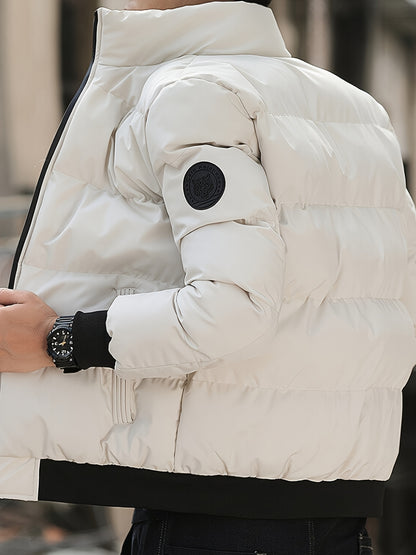 Men's Casual College Style Lightweight Polyester Jacket