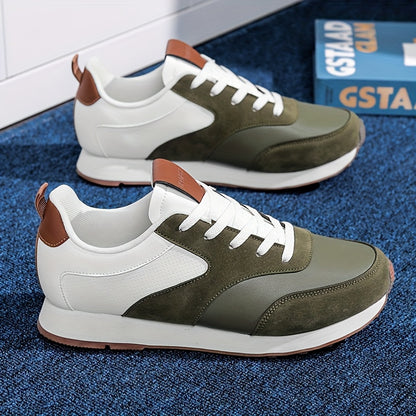 Men's All-Season Casual Sneakers with Breathable PU Upper