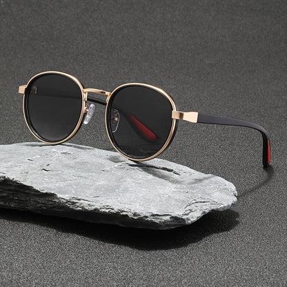Lynxflare UV400 Vintage Round Metal Frame Sunglasses