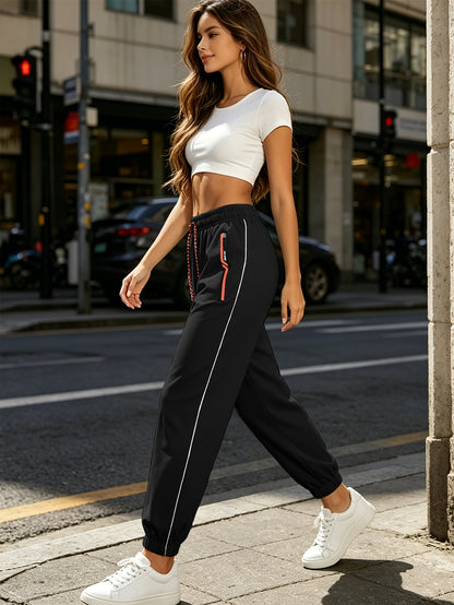 Women's Summer Sports Joggers with Elastic Waist - Breathable Casual P