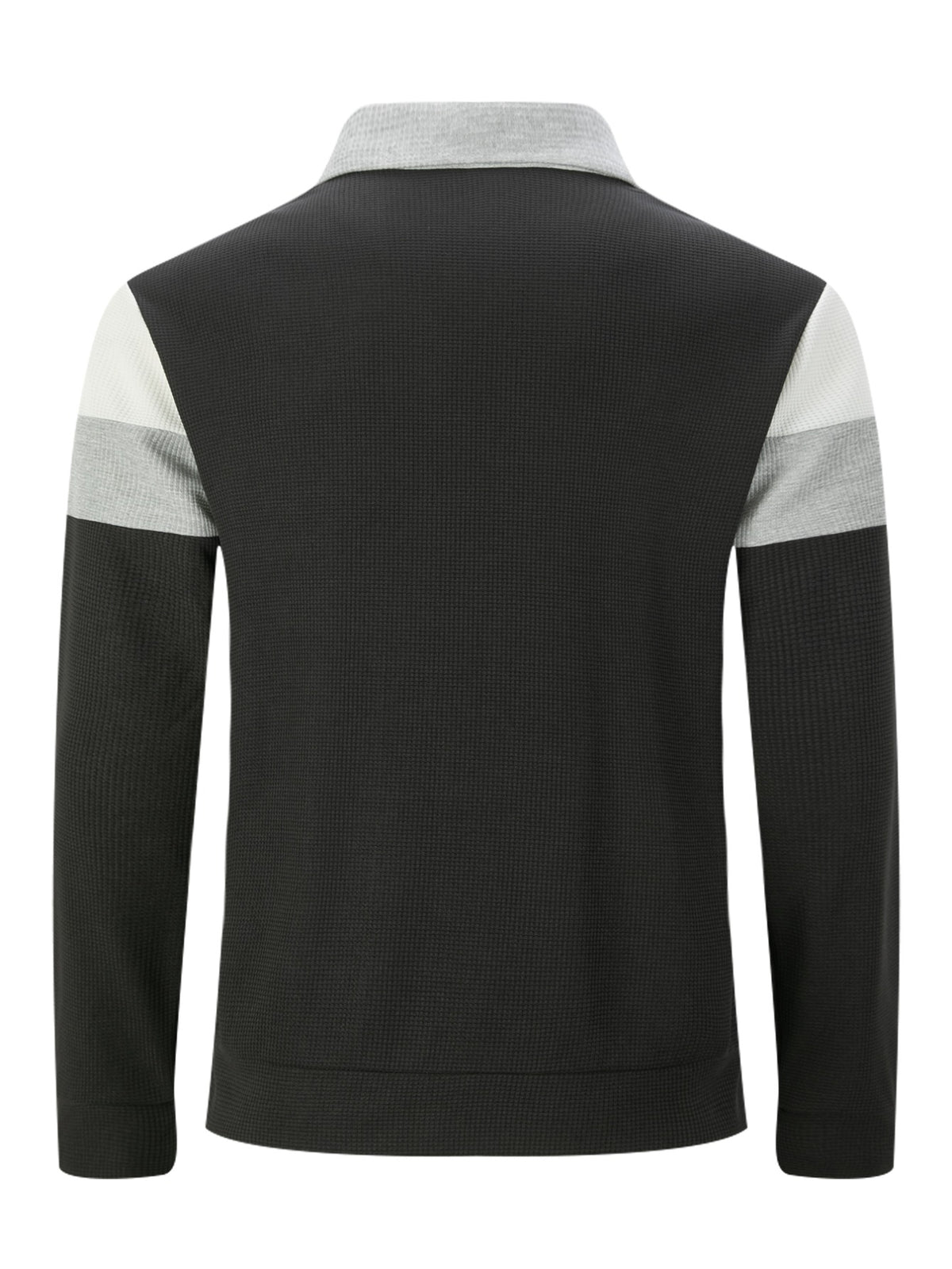 Men's Waffle Knit Zip-Up Bomber Jacket with Graphic Print