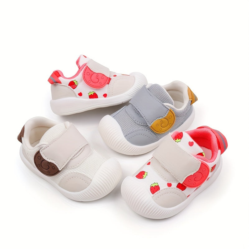 Cute Cartoon Spring And Autumn Baby Toddler Sports Shoes, Suitable For 0-2 Year Old Boys And Girls, With Soft Rubber Soles, Anti-slip And Breathable, Suitable For Boys And Girls To Wear For Outings.