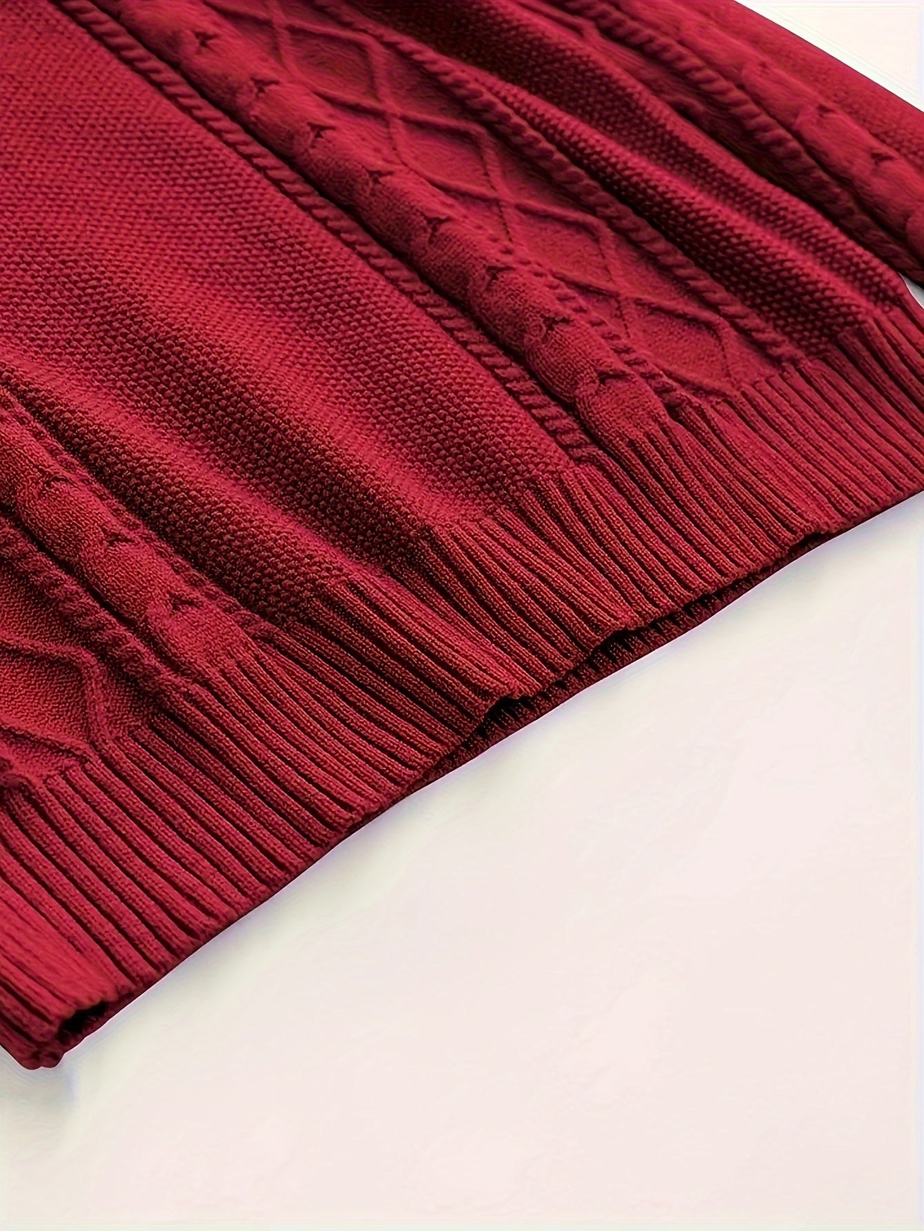 2024 New Cross-Border Men'S Plaid Knit Pullover Sweater (Men'S Warm Top)