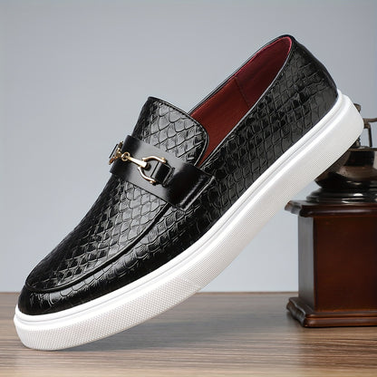 Men's Business Casual Slip-On Shoes with Soft PU Insole