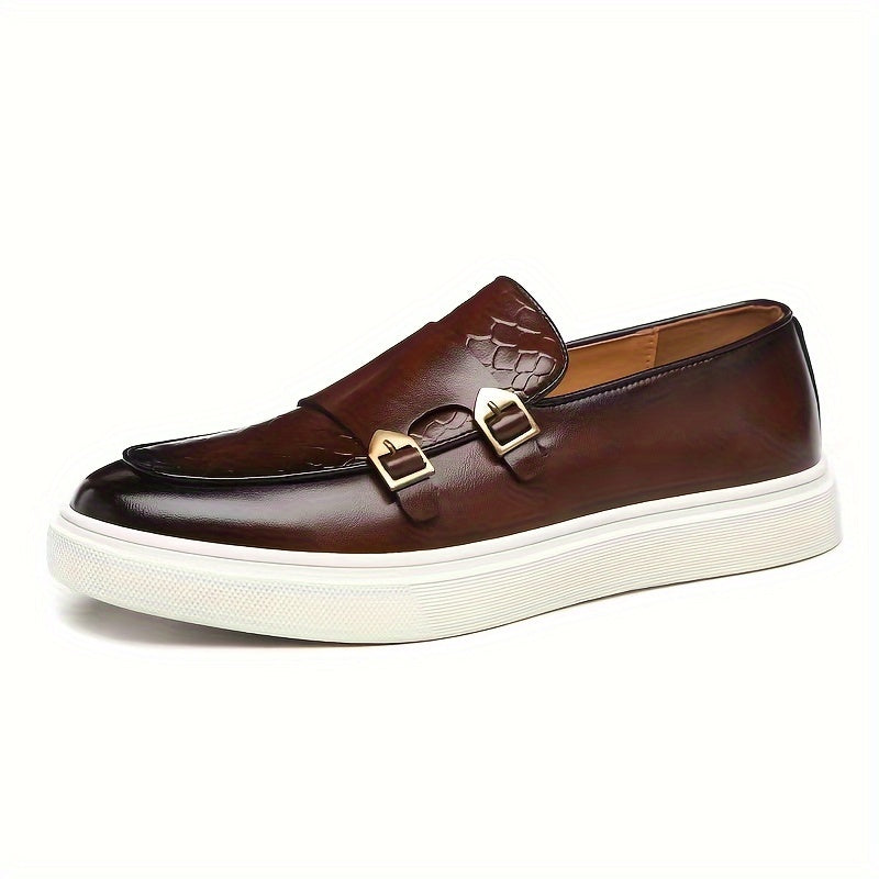 Men's All-Season Plaid Slip-On Dress Shoes
