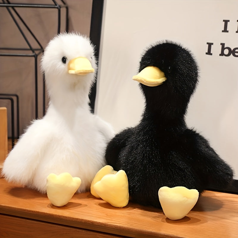 One Adorable Yellow Duck Plush Toy, Perfect for Cuddling, Ideal for Halloween Decorations Or As a Christmas Gift.