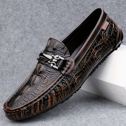 Men's Casual Penny Loafers Slip-On Leather Driving Shoes