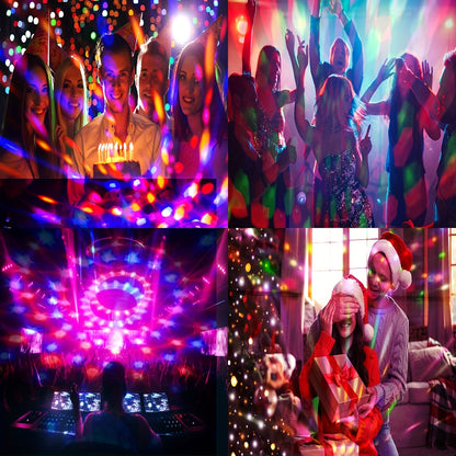 1pc brings parties to life with sound-activated RGB disco ball lights, perfect for house parties, bars, karaoke, weddings and more(without remote control)