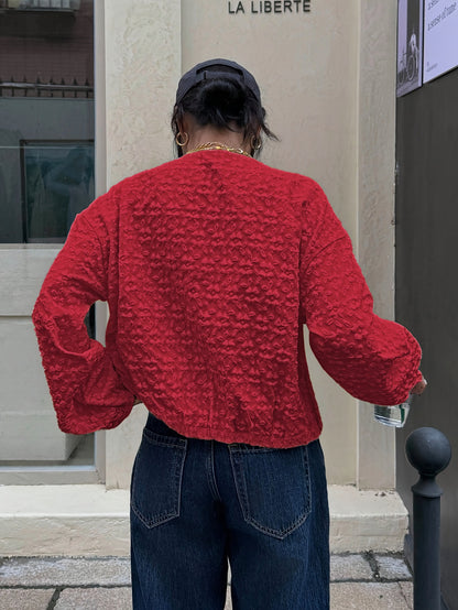 Միագույն կայծակաճարմանդով առօրյա բաճկոն