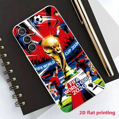 FIFA 2026 Աշխարհի գավաթի TPU հեռախոսի պատյան՝ ֆուտբոլային գավաթի դիզայնով