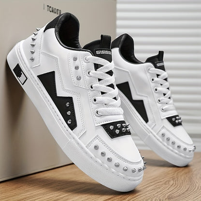 European Station Rivet Panel Shoes White Shoes Niche Korean Style Casual Shoes Versatile Sneakers