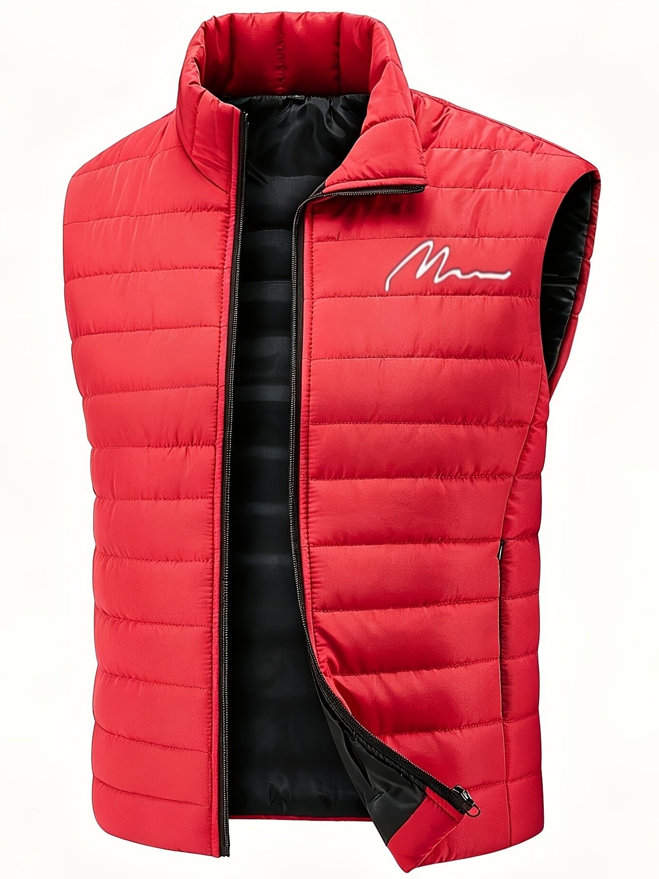 Men's Sleeveless Casual Polyester Vest - Lightweight & Warm