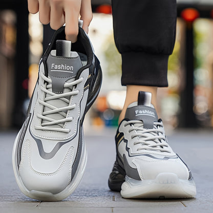 Men's All-Season Casual Outdoor Sneakers with Lace-Up Design