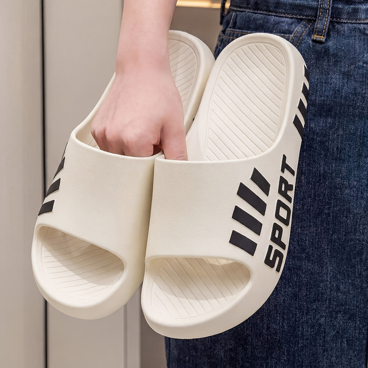 Men's Plus Size Casual Slip-On Slippers for Indoor & Outdoor