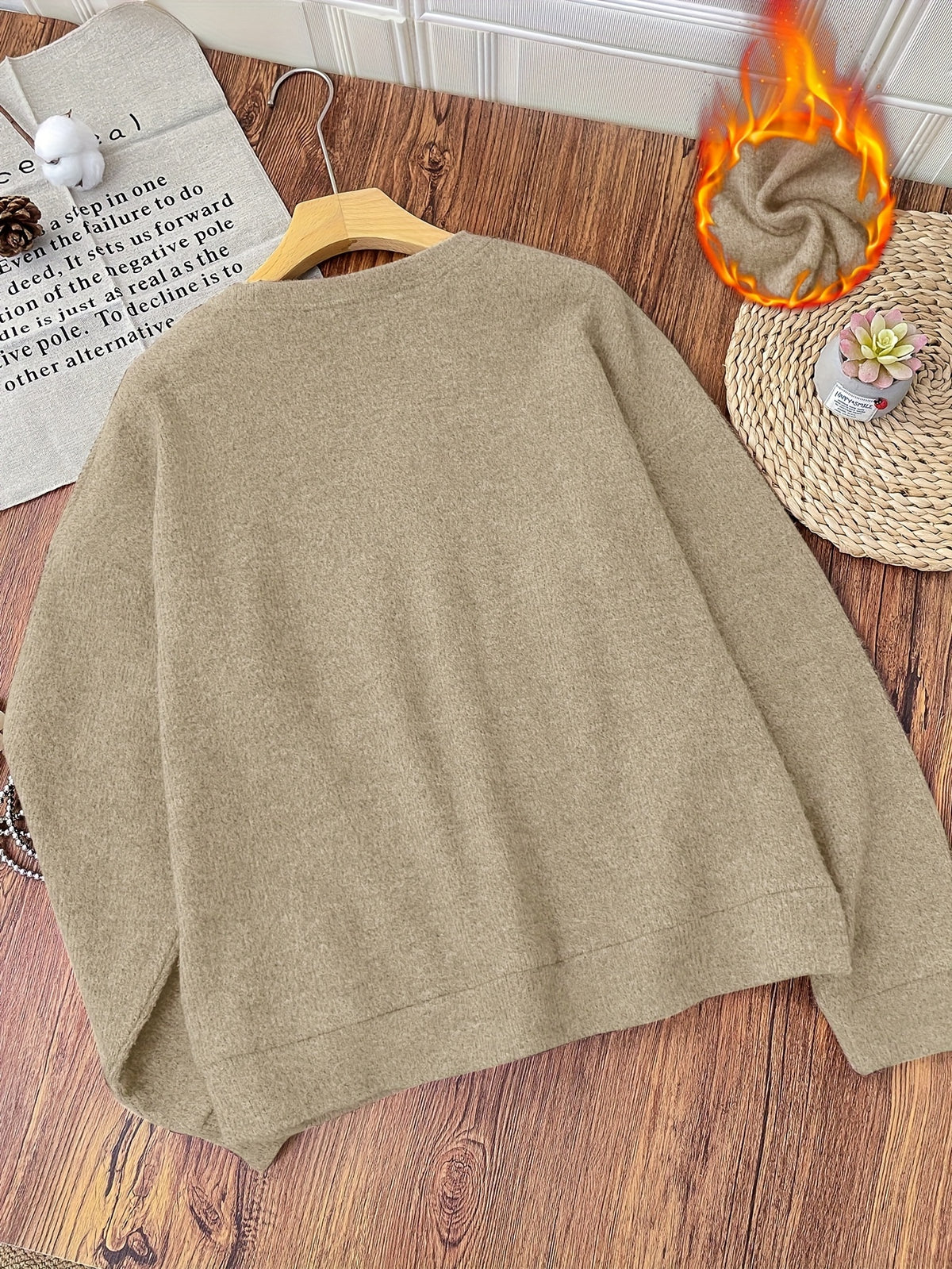 Women's Casual Long Sleeve Crew Neck Sweater for Fall Winter