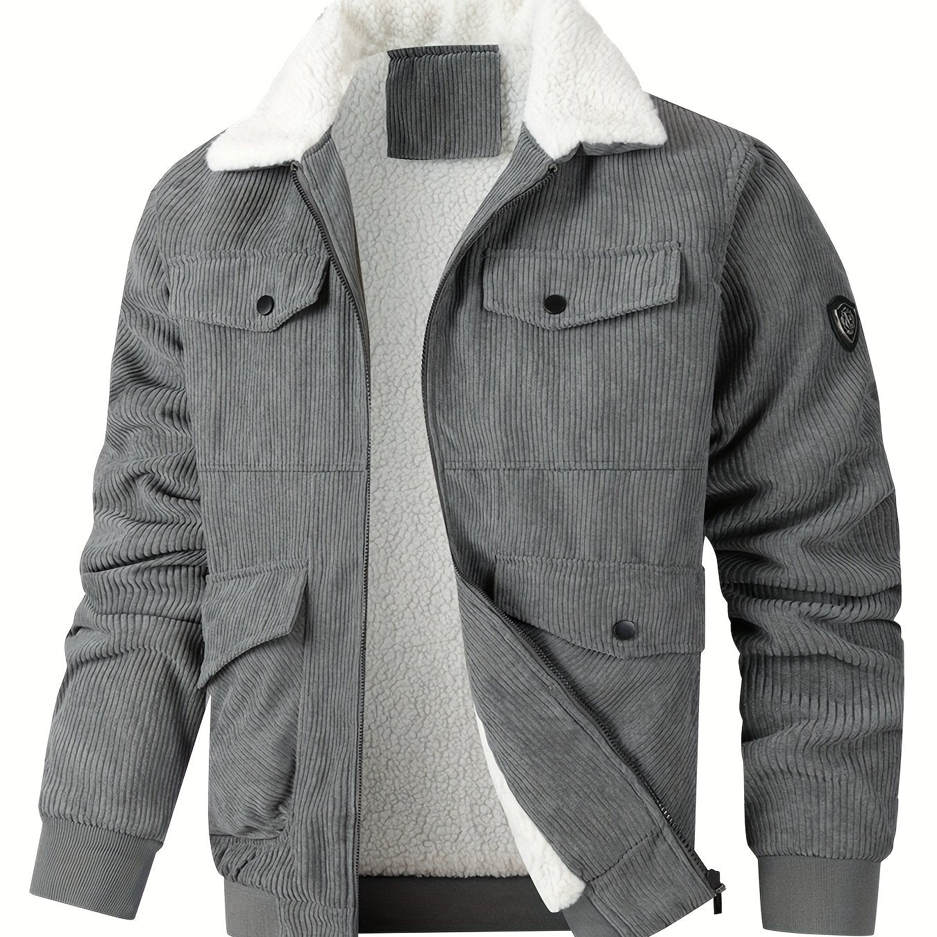 Տղամարդու ամուր ջերմային բաճկոն - քամուց պաշտպանող և բարձրորակ ձմեռային վերարկու՝ կայծակաճարմանդով, բազմագրպան դիզայնով, չձգվող գործվածքով - ցուրտ եղանակի վերնազգեստ ամենօրյա օգտագործման համար, հաստ, քամուց պաշտպանող բաճկոն, առօրյա վերնազգեստ, դիմացկուն