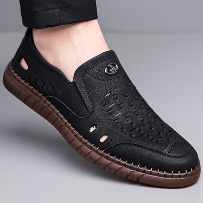 Men's Breathable Business Casual Shoes with Rubber Sole