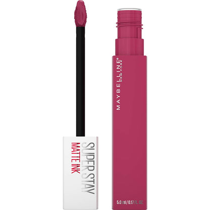 Maybelline Super Stay Matte Ink Liquid Lipstick Makeup, Long Lasting High Impact Color, up to 16H Wear, Exhilarator, Ruby Red, 1 Count, Packaging May Vary