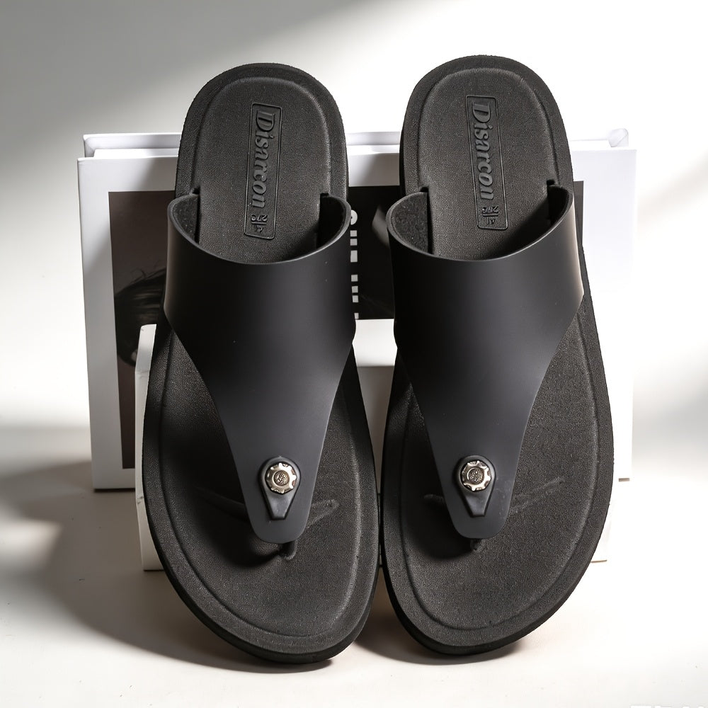 Men's Non-Slip Casual Flip-Flops with Shock-Absorbing Sole