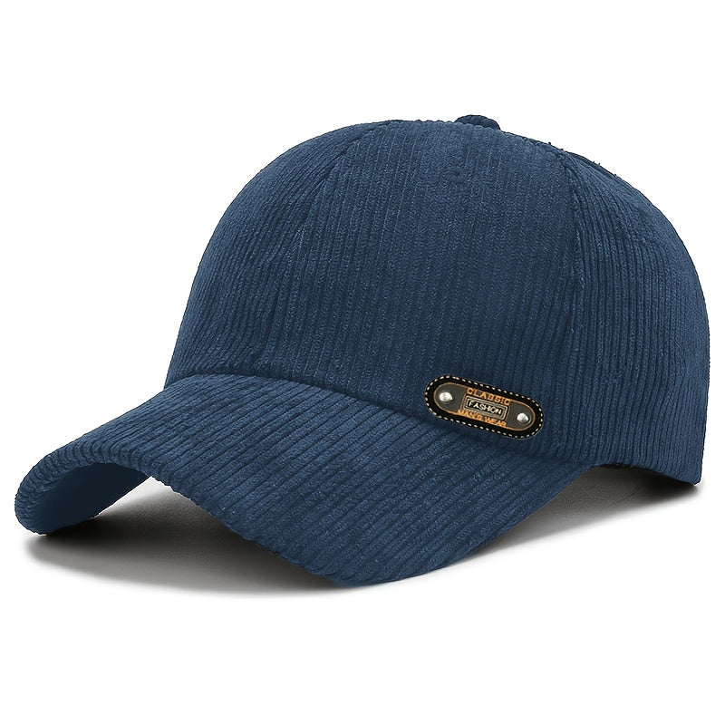 Unisex Corduroy Baseball Cap for Autumn and Winter Casual Wear