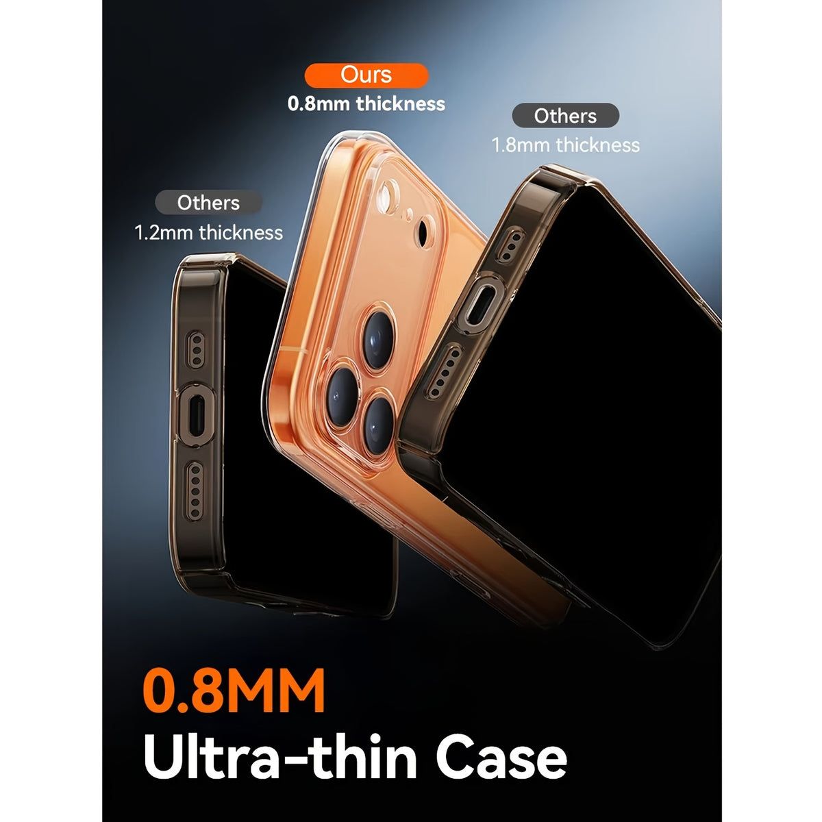 Crystal Clear Anti-Yellowing Phone Case for iPhone 18/17 Pro Max