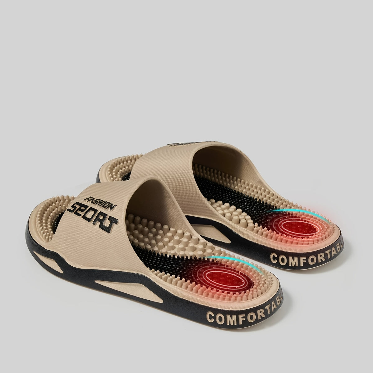 Men's Large EVA Massage Slippers for Indoor and Outdoor Use