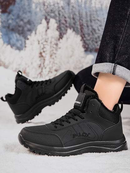 Տղամարդկանց ձմեռային բարձրակրունկ կոշիկներ - վերևի մասը, փափուկ ծածկույթ և փափուկ ներբան, չսահող MD ներբան, շագանակագույն/սև արշավային կոշիկներ ձյան, սառույցի և ցուրտ եղանակի համար - թեթև և դիմացկուն ամենօրյա ձմեռային կոշիկներ արշավների համար