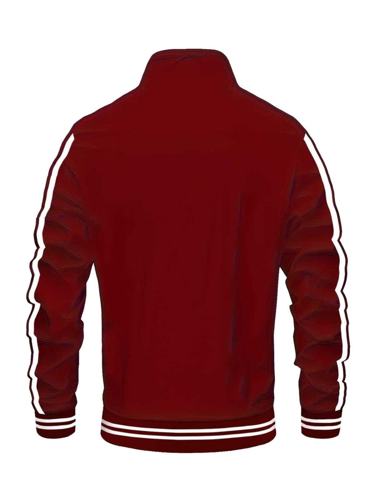 Men's Polyester Bomber Jacket with Sporty Zipper Design
