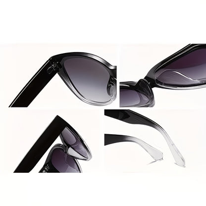 Trendy Cat-Eye Sunglasses for Women with Oversized Gradient Frame
