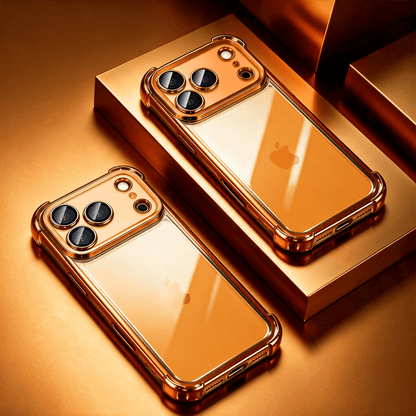 Luxury Shockproof Transparent Phone Case with Wireless Charging