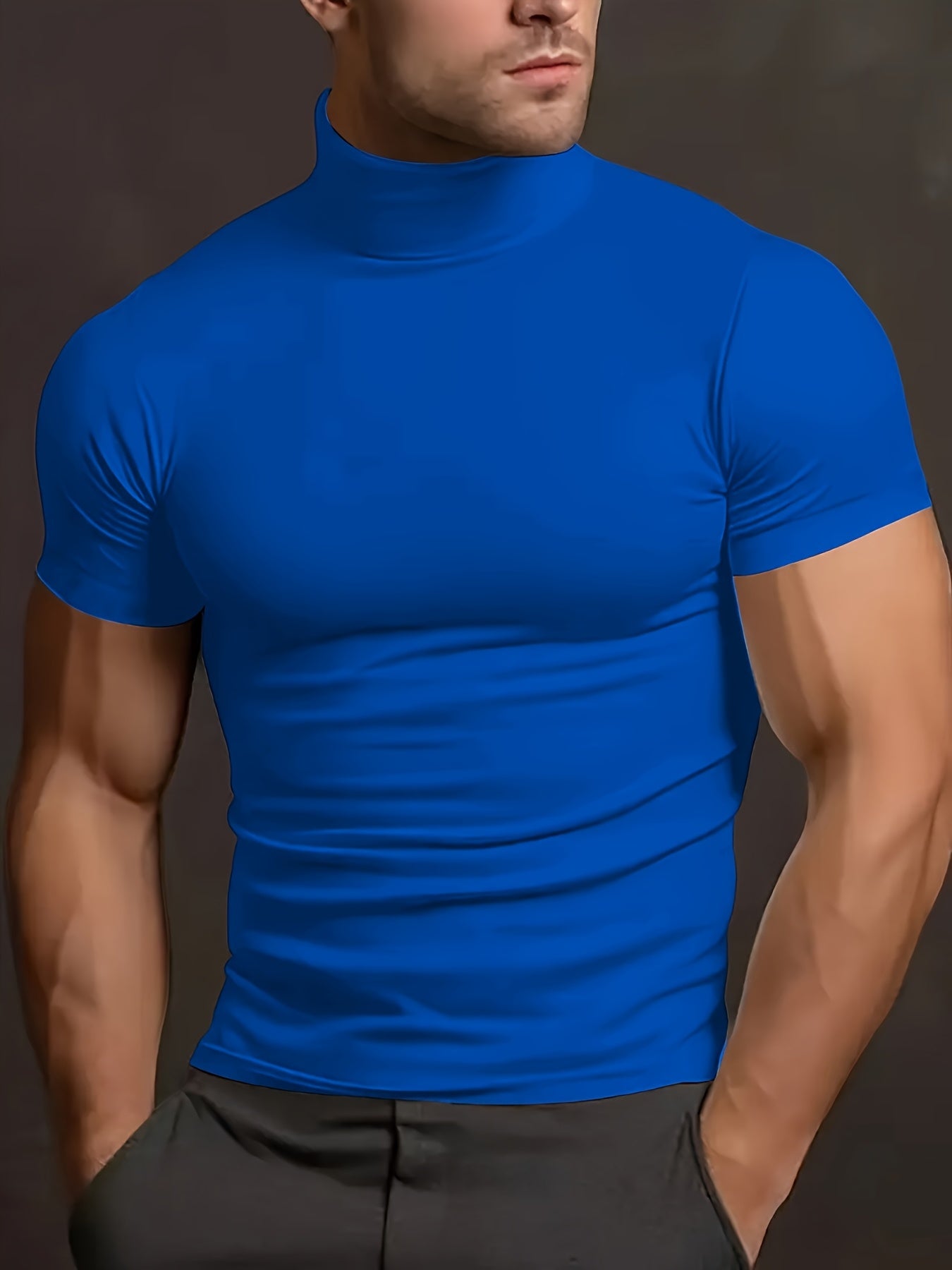 Men'S Short-Sleeve Polo Shirt Made of Breathable And Comfortable Knitted Fabric, Suitable for Cycling, Outdoor Sports, Gym, And Casual Wear for a Fitted Look - ayq