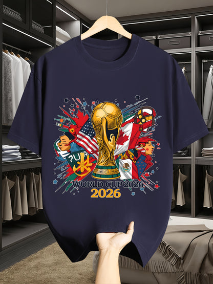 USA-Mexico 2026 World Cup Cotton Football T-Shirt