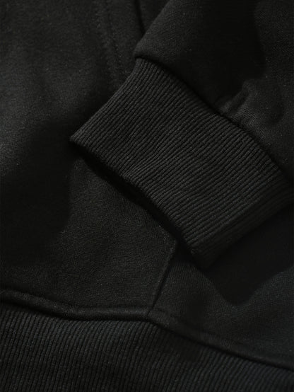 Men's 2025 New Year Print Hooded Sweatshirt - Kanji-Inspired "Goodbye 2025 2026" Pullover, Winter Warm Casual Sweater with Green/Red Toggle Switch Design, Machine Washable Red Hoodie for Christmas & NYE Parties