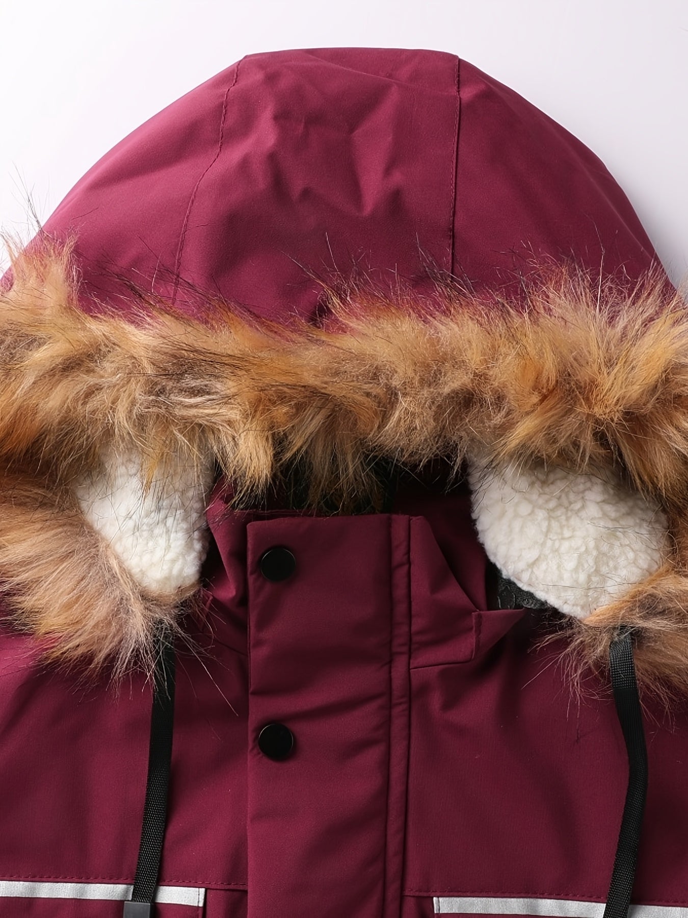 Men'S Heavy-Duty Winter Jacket with Fur-like Hood Collar - Thermal Insulated Cold Weather Coat, Full-Zip Front, Zippered Pockets - Beige/ for Everyday & Formal Outfits - Non-Stretch Outer Shell, Outdoor Outerwear, Casual Styl