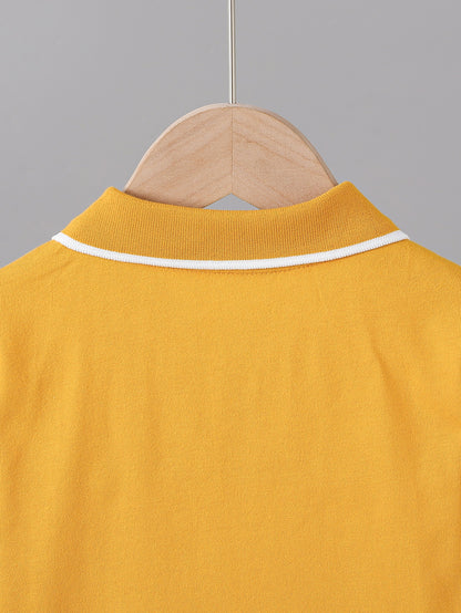 Kids' Cotton Polo Shirt Summer Casual Short Sleeve Top