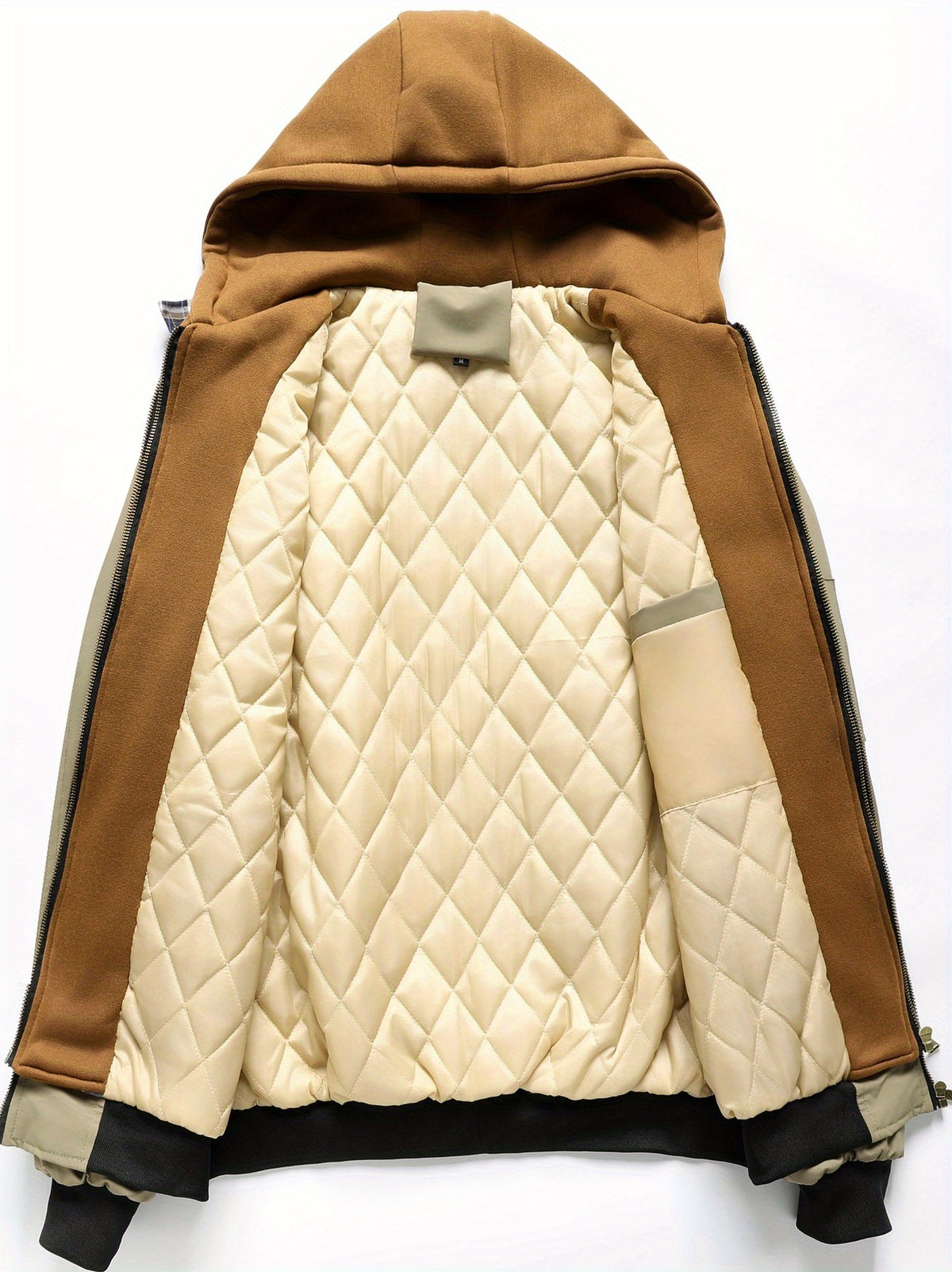 Men's Casual Solid Color Zipper Jacket with Hood for Spring-Fall