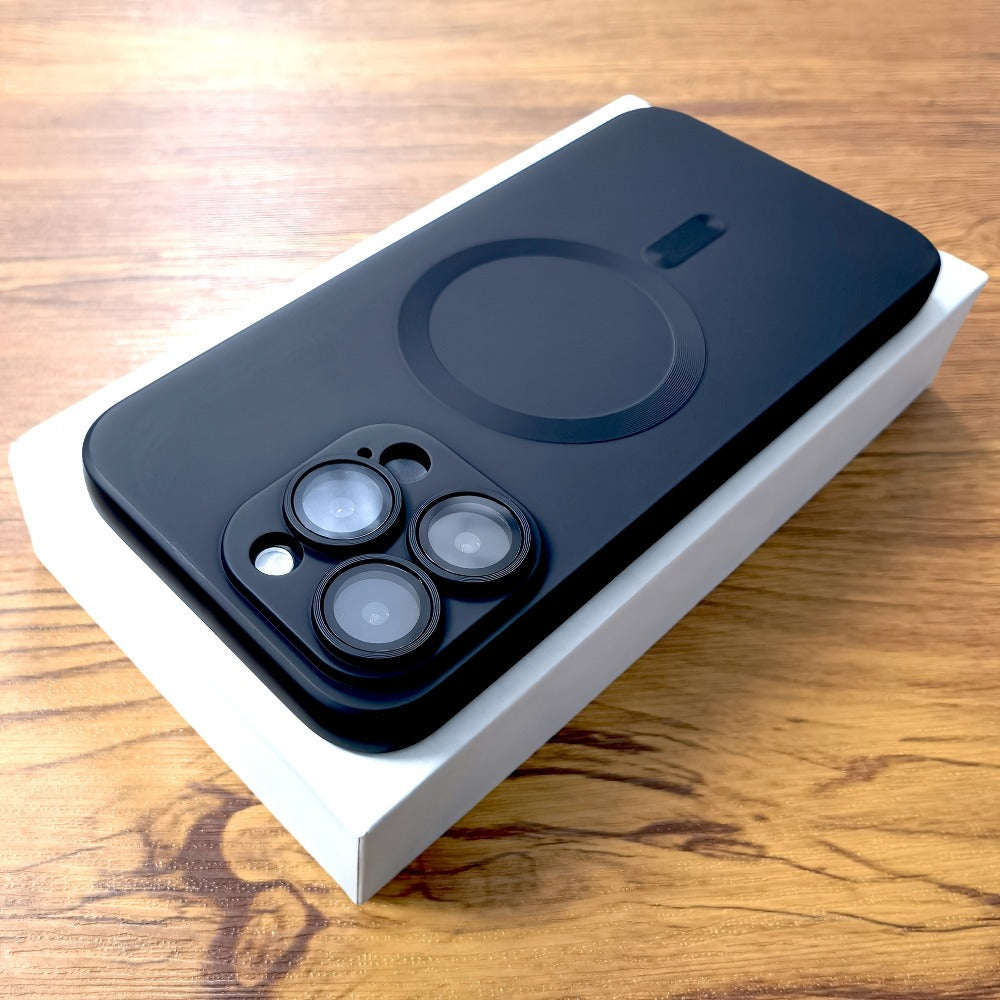 Premium Matte Lens Protection Magnetic TPU Phone Case, Suitable for iPhone 16 15 14 13 12 11 Pro Max 14Plus 15Plus 16Plus Wireless Charging Soft Case