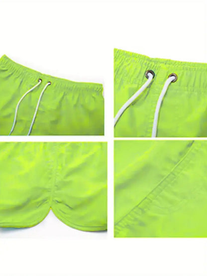 Men's Quick-Dry Woven Beach Shorts with Stylish Print