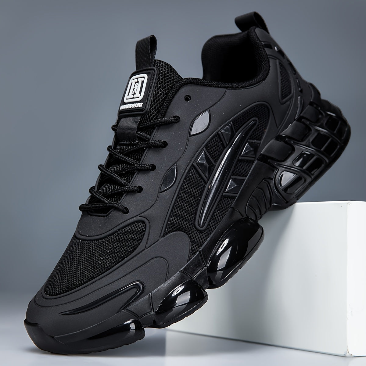 Men'S Casual Sports Shoes | Breathable Low-Top Running Shoes, All-Season, Comfortable, Faux and Fabric Upper, EVA Sole, Lace Closure, Round Toe - ayq