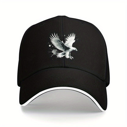 Unisex Retro Dad Hat with Eagle Print - Lightweight, Breathable