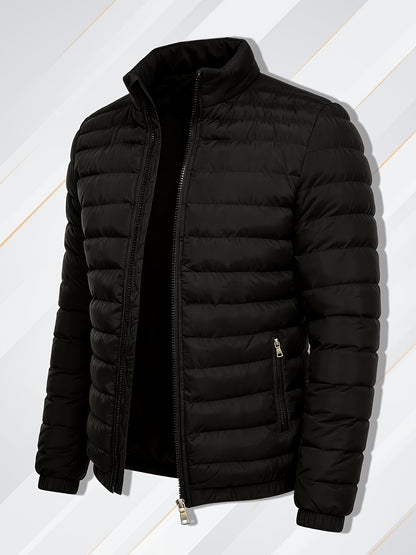 Men's Lightweight Windproof Casual Jacket with Stand Collar