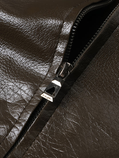 Men's Winter Jacket with Lining - Full-Zip Lapel Collar, Thickened Warm Coat for Cold Weather, Windproof & Flame-Resistant-like Beige (Hand Washable) - Ideal for Outdoor, Casual & Daily Wear (Black)