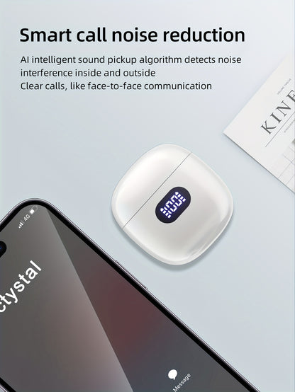 Նոր Style True Wireless ականջի մեջ սպորտային երաժշտության ականջակալ մինի ականջակալներ TWS HIFI bass HD զանգահարող ստերեո ականջակալներ Android-ի համար iPhone-ի համար Բջջային հեռախոսի խաղերի ականջակալներ խելացի ականջակալներ