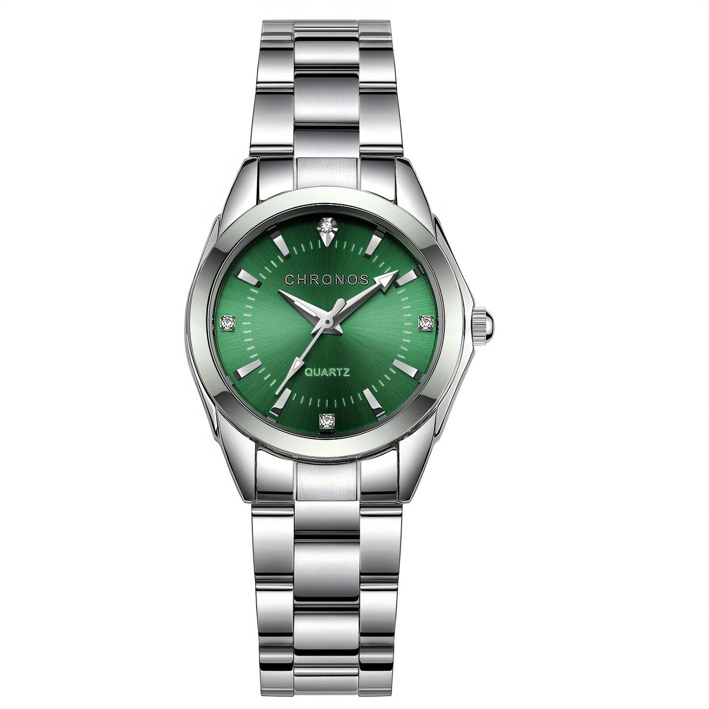 CHRONOS Women'S Fashionable Casual Quartz Watch Features a Stainless Steel Strap, Perfect for Business Elegance And Sophistication. This Exquisite And Compact Outdoor Sports Watch Is Ideal for Daily Wear And Outings, Making I